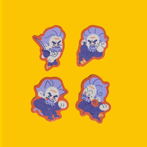 Izzy Hands 1.5" Sticker Set £1.5