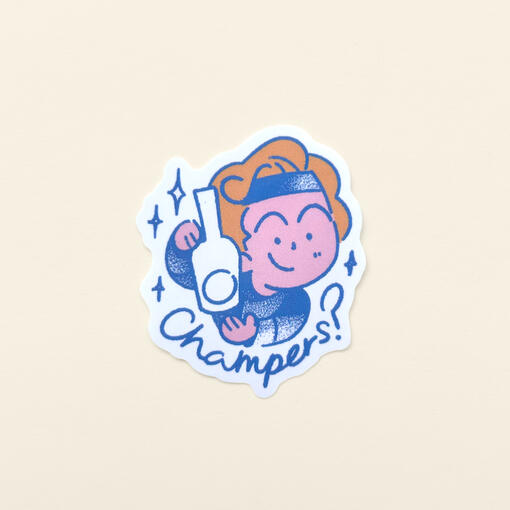 Champers 2" Sticker £1