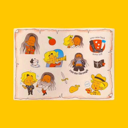 Gentlebeard A6 Sticker Sheet £3